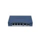 Hikvision DS-3E1506P-EI/M-4P1T1F 6 portos Gigabit PoE switch (45 W), 4 PoE + 1 RJ45 uplink port + 1 SFP uplink port, menedzselhető