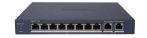   Hikvision DS-3E1510P-EI/M 10 portos PoE switch (60 W), 8 PoE + 2 RJ45 uplink port, menedzselhető