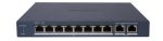   Hikvision DS-3E1510P-EI/M 10 portos PoE switch (60 W), 8 PoE + 2 RJ45 uplink port, menedzselhető