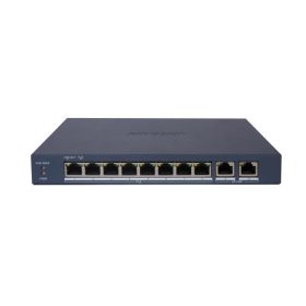   Hikvision DS-3E1510P-EI/M (B) 10 portos PoE switch (80 W), 8 PoE + 2 RJ45 uplink port, menedzselhető