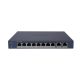 Hikvision DS-3E1510P-EI/M (B) 10 portos PoE switch (80 W), 8 PoE + 2 RJ45 uplink port, menedzselhető