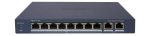  Hikvision DS-3E1510P-EI 10 portos PoE switch (110 W), 8 PoE + 2 RJ45 uplink port, menedzselhető