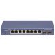 Hikvision DS-3E1510P-SI-8P2F 10 portos Gbit PoE switch (110 W), 8 PoE + 2 SFP uplink port, smart menedzselhető