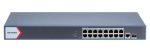   Hikvision DS-3E1518P-EI/M 18 portos Gbit PoE switch (130 W), 16 PoE +1 kombinált uplink port +1 SFP uplink port, menedzselhető