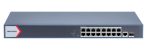   Hikvision DS-3E1518P-EI(V2) 18 portos PoE switch (230 W), 16 PoE + 1 kombinált uplink port + 1 SFP uplink port, menedzselhető