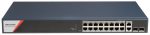   Hikvision DS-3E1520HP-SI-16P2T2F 20 portos Gbit PoE switch (230 W),12 PoE+4 HiPoE+2 SFP uplink port+2 RJ45 Uplink port, menedzselhető