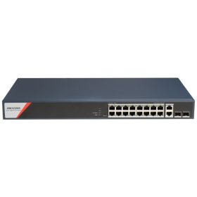   Hikvision DS-3E1520HP-SI-16P2T2F 20 portos Gbit PoE switch (230 W),12 PoE+4 HiPoE+2 SFP uplink port+2 RJ45 Uplink port, menedzselhető