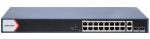   Hikvision DS-3E1520P-EI/M 20 portos Gbit PoE switch (125 W), 16 PoE +2 RJ45 uplink port +2 SFP uplink port, menedzselhető