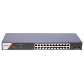   Hikvision DS-3E1526P-SI-24P2F 26 portos Gbit PoE switch (370 W), 24 PoE + 2 SFP uplink port, smart menedzselhető