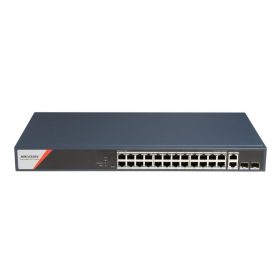   Hikvision DS-3E1528HP-SI-24P2T2F 28 portos Gbit PoE switch (370 W), 20 PoE+4 HiPoE+2 SFP uplink port+2 RJ45 Uplink port,menedzselhető
