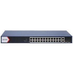   Hikvision DS-3E1528P-EI/M 28 portos Gbit PoE switch (230 W), 24 PoE +/ 2 RJ45 + 2 SFP uplink port, smart menedzselhető
