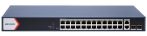   Hikvision DS-3E1528P-EI 28 portos Gbit PoE switch (370 W), 24 PoE +/ 2 RJ45 + 2 SFP uplink port, smart menedzselhető