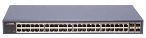 Hikvision DS-3E1552-SI-48T4F 52 portos Gbit switch, 48 RJ45 + 4 SFP uplink port, smart menedzselhető