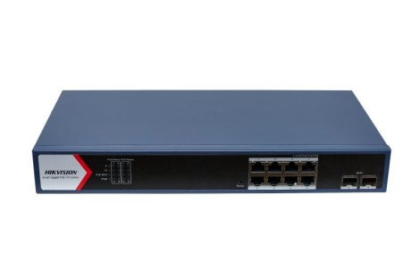 Hikvision DS-3E1710HP-SI-8P2X 10 portos Gbit PoE switch (130 W), 8 PoE+2 SFP uplink port, menedzselhető Hikvision DS-3E1710HP-SI-8P2X 10 portos Gbit PoE switch (130 W), 8 PoE+2 SFP uplink port, menedzselhető