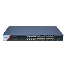   Hikvision DS-3E1726-SI-16F8T2X 26 portos smart menedzslehető switch, 8 1000M RJ45, 16 1000M SFP, 2 10G SFP+ uplink port