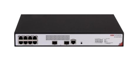 Hikvision DS-3E2510P-H 10 portos gigabit PoE switch (125 W), 8 PoE + 2 SFP uplink port, teljesen menedzselhető