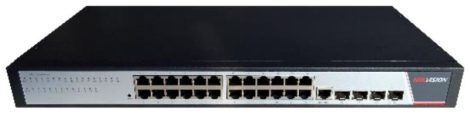 Hikvision DS-3E2528(B) 28 portos switch, 24 Gbit port + 4 SFP uplink port, teljesen menedzselhető