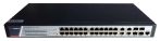   Hikvision DS-3E2528P(B) 28 portos gigabit PoE switch (370 W), 24 PoE + 4 combo uplink port, teljesen menedzselhető