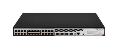 Hikvision DS-3E2528P-H 28 portos gigabit PoE switch (370 W), 24 PoE+ / 4 SFP uplink port, menedzselhető