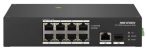   Hikvision DS-3T0310HP 10 portos ipari PoE switch (110 W), 6 PoE / 2 HiPoE+ / 1 RJ45 + 1 SFP uplink port, nem menedzselhető
