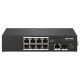 Hikvision DS-3T0310HP 10 portos ipari PoE switch (110 W), 6 PoE / 2 HiPoE+ / 1 RJ45 + 1 SFP uplink port, nem menedzselhető