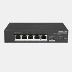   Hikvision DS-3T1306P-SI/HS 6 portos ipari 10/100 PoE switch (60 W), 4 PoE+ / 1 RJ45 + 1 SFP uplink port, menedzselhető