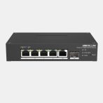   Hikvision DS-3T1306P-SI/HS 6 portos ipari 10/100 PoE switch (60 W), 4 PoE / 1 RJ45 + 1 SFP uplink port, menedzselhető