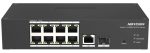   Hikvision DS-3T1310P-SI/HS 10 portos ipari 10/100 PoE switch (110 W), 8 PoE+ / 1 Gbit RJ45 + 1 SFP uplink port, menedzselhető