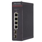   Hikvision DS-3T1506HP-SI-4P2F/No Power 6 portos ipari PoE switch (300 W), 4 PoE+/ 2 SFP uplink, menedzselhető, táp nélkül