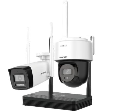 Hikvision DS-J142I/NKS422W03H IP SOHO kamera szett, 4 csatornás NVS+1 db DS-2CV1023G2-LIDWF(2.8mm)(B)+DS-2DE2C200MWG/W(2.8mm)
