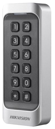 Hikvision DS-K1107AMK Kártyaolvasó 13.56 MHz (Mifare), RS485 és Wiegand kimenet, kültéri, billentyűzettel