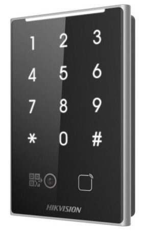 Hikvision DS-K1109DKB-QR Kártya- DESfire, Felica, Mifare (13.56 MHz) olvasó, QR kód olvasó, RS485 vagy Wiegand kimenet