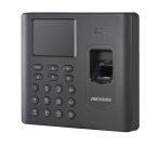   Hikvision DS-K1A802AMF-B Munkaidő terminál, ujjnyomat- és Mifare hitelesítéssel, billentyűzettel, RJ45, akkumulátorral