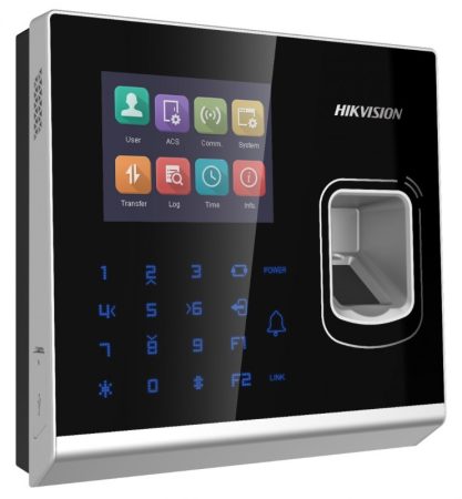 Hikvision DS-K1T201AEF Beléptető vezérlő terminál, kamerával, EM/billentyűzet/ujjnyomat-hitelesítés, RS485 és Wiegand