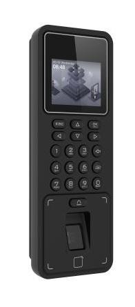 Hikvision DS-K1T808MFWX Beléptető vezérlő terminál, 2.4" LCD kijelző, Mifare hitelesítéssel, ujjlenyomat olvasó, PIN, WiFi