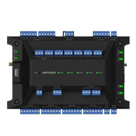 Hikvision DS-K2702WX-E1(P) Ajtóvezérlő 2 ajtóhoz, 2 irány, 4 Wiegand & 4 RS-485 olvasó