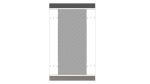   Hikvision DS-K3B601-BASE650-S Talapzat DS-K3B501 és DS-K3B601 gyorskapuhoz, 1775 mm x 1050 mm x 35 mm
