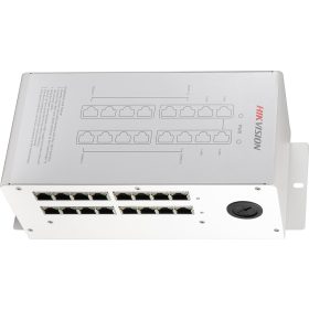   Hikvision DS-KAD612 Disztribútor egység kaputáblákhoz és lakáskészülékekhez, beépített tápegység, 16x100 Mbps