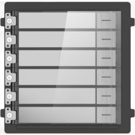   Hikvision DS-KD-KK/S Társasházi IP video-kaputelefon kültéri 6 lakásos modulegység, rozsdamentes acél