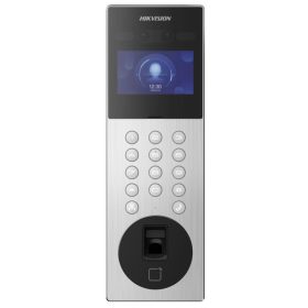   Hikvision DS-KD9203-MFE6 Társasházi IP video-kaputelefon kültéri egység, arcfelismerés/kártyaolvasó, ujjnyomatolvasó