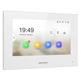   Hikvision DS-KH6320-WTE1-W IP video-kaputelefon beltéri egység, 7" LCD kijelző, 1024x600 felbontás, WiFi