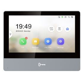   Hikvision DS-KH8350-TE1 IP video-kaputelefon beltéri egység, 7" LCD kijelző, 1024x600 felbontás, PoE