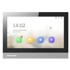   Hikvision DS-KH8380-TE1 IP video-kaputelefon beltéri egység, 7" LCD kijelző, 1024x600 felbontás, PoE