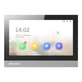   Hikvision DS-KH8380-WTE1/Flush IP video-kaputelefon beltéri egység, 7" LCD kijelző, 1024x600 felbontás, WiFi, PoE, süllyeszthető