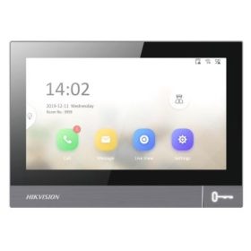   Hikvision DS-KH8381-TE1 IP video-kaputelefon beltéri egység, 7" IPS kijelző, 1024x600 felbontás, PoE