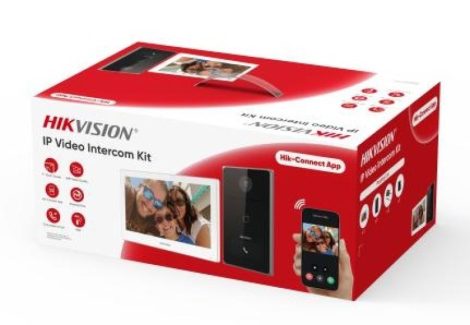 Hikvision DS-KIS608-P Egylakásos IP video-kaputelefon szett, DS-KH6350-WTE1/White+DS-KV6133-WME1+ 2db tápegység+SD kártya