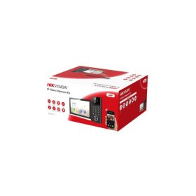   Hikvision DS-KIS612-P Egylakásos IP video-kaputelefon szett,DS-KH6350-WTE1+DS-KV6124-WBE1+2db PSU+SD kártya+DS-KABV6114-RS
