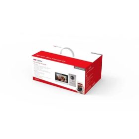   Hikvision DS-KIS703Y-P Kétvezetékes IP video-kaputelefon szett: kültéri, fekete beltéri, esővédő keret