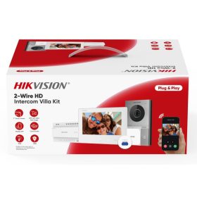   Hikvision DS-KIS705EY Kétvezetékes HD video-kaputelefon szett, kültéri, fehér beltéri, disztributor