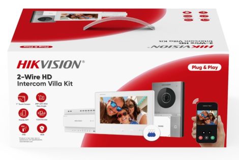 Hikvision DS-KIS705EY Kétvezetékes HD video-kaputelefon szett, kültéri, fehér beltéri, disztributor